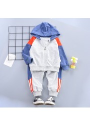 Children's clothing set fashion sports hooded top coat + trousers pants boys and girls spring autumn 2-6age quality kids clothes