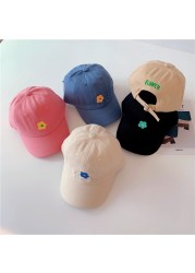 MILANCEL 2022 Spring New Kids Cap Embroidery Floral Girls Cap Korean Casual Boys Sunhat Fashion Children Hat