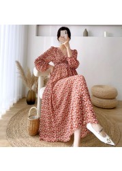 Spring Long Loose Pregnancy Floral Dresses Pregnant Women Clothes Loose Dress with Belt High Waist Maternity Chiffon Beach Dress