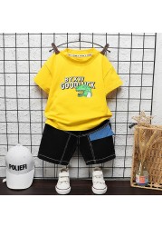 New summer baby clothes suit children boys girls dinosaur cotton T-shirt shorts 2pcs/sets baby casual outfit kids tracksuits