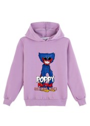 Casey Messi Poppy Play Costume Kids Pullover Hooded Boys Fashion Harajuku Scary Heji Yuuji Sweatshirt Girls Horror Clothes