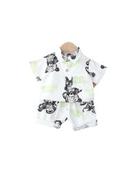 New summer baby clothes suit children boys girls fashion cartoon shirt shorts 2pcs/sets baby casual outfit kids tracksuits