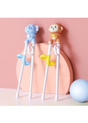 Cute Animal Chopsticks Kids Training Tableware With Box Cartoon Children Learn Chinese Chopsticks Spoon Sets for2-6Y Utensils