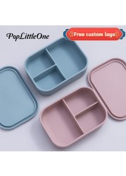 New Divided Lunch Box With Lid Fresh Keeping Lunch Box Leakproof Picnic Cake Box Kids Cutlery Box Free Custom Logo