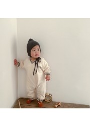 BOBOTCNUNU 2022 New Fashion Spring Boys Girls Candy Color Long Sleeve Jumpsuit