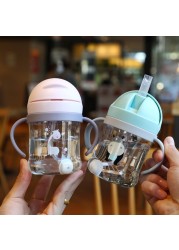 250ml Baby Feeding Cup With Straw Baby Learn Feeding Drinking Bottle Sippy Cup