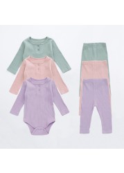 0-2Y Newborn Baby Girl Boy Clothes Set Autumn Spring Long Sleeve Cotton Pants and Pants Suit Home Wear Cute Baby Outfit