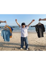 Children's clothing boys T-shirt children short sleeve 2022 summer Korean style baby half sleeve fashionable kids tops