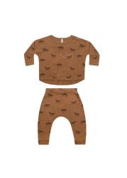 New Autumn Winter New Born Boys Pajamas Suit Sweatshirt + Pants 2pcs/set Infant Cotton Clothes for Baby Girls Boys