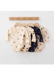 Newborn Baby Boys Girls Romper Cute Print Cotton Long Sleeve Newborn Rompers Fashion Baby Clothes for 0-2years