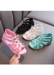 Kids 2022 summer girls sandals 4 for 9 years breathable outdoor princess shoes soft bottom girls non-slip shoe free shipping