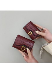 Small Wallets Fashion Brand Leather Wallet Women Ladies Card Bag For Women Clutch Women Female Purse Money Clip Purse Card Holder