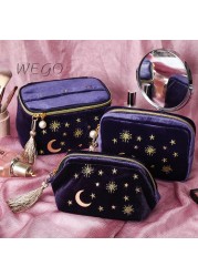 Japanese Style Velvet Cosmetic Bag Large Capacity Storage Lipstick Cosmetics Jewelry Marine Velvet Cosmetic Bag