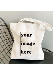 Custom Carrying Bag Shop Your Images Here Print Original Design White Fashion Canvas Travel Bags