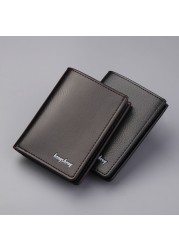 New men's wallet thin longitudinal wallet multi-card card bag short retro money clip wallet man