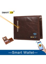 SmartLB Smart Fashion Wallet GPS Bluetooth Tracker Gift for Father's Day Slim Credit Card Holder Inscription