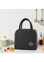 Picnic Oxford Cloth Insulation Bags Portable Drink Cooler Bag Lunch Bento Thermal Carrier For Office Work School Camping