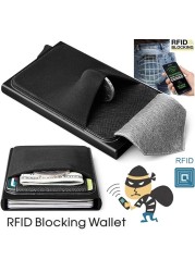 Aluminum ID Card Holder, Business, Metal, for Men, Radio Frequency