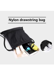 Large Capacity Nylon Shoulder Bag for Men and Women Portable Large Capacity Backpack Travel Bag School Bag Black Special Sale