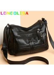 Multi Layer Designer Crossbody Shoulder Bags 2022 New Leather Handbags Bolsa Feminina Main Sac For Female Fashion Women Bags