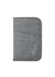 BAGSMART Waterproof Anti-theft Passport Holder Travel Wallet Large Credit Card Wallets Travel Accessories Organizer Bag Gray