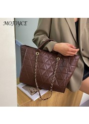 Fashion Women PU Thick Chain Handbag Purse Large Lady Casual Messenger Bags For Women Girls Outdoor Shopping