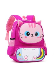 Fashion Kids School Bag Cartoon Kids School Bag Boys Girls Bag Kindergarten Book Bag Tiger Cat Schoolbags