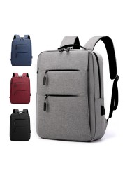 السفر Bookbag الرجال الأعمال سعة كبيرة على ظهره حقيبة مدرسية عادية موضة متعددة الوظائف USB شحن المراهقين حقيبة لابتوب