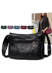 High Quality Women Soft PU Leather Shoulder Bags For Women Multilayer Classic Crossbody Bag Luxury Designer Handbags Purses