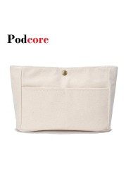 Canvas Organizer Purse Small Cosmetic Bag Sturdy Purse Insert Bag Organizer In Bags Make Custom Gift