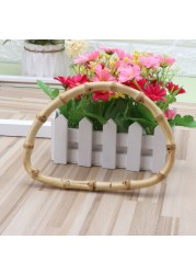 New 1pc D Shape Bamboo Bag Handle For Handmade Hand DIY Tote Purse Frame Making Bag Hanger Accessories Parts