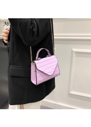 PU Crocodile Pattern Shoulder Crossbody Bag Tote Small Lady Messenger Clutch Bag for Women Men Business Travel