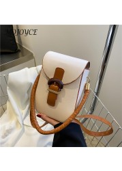 Women Saddle Bag Flap Small Shoulder Bag Simple Hit Color PU Leather for Outdoor Shopping Business Traveling