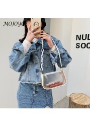 Fashion Women PVC Transparent Shoulder Bag Lady Small Zipper Luxury Handbag For Ladies Women Outdoor Shopping