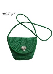 Female woven women's summer luxury jute handbag small shopping bag for women outdoor shopping travel gifts