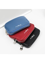 New PU Leather Zipper Coin Purse Women Men Small Wallet Change Bags Mini Key Holder Business Credit Card Holder Cash Pocket