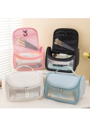 Cosmetic Storage Bag PVC Waterproof Large Capacity Portable Bag Zipper Clear Makeup Bags Travel Pouch Transparent Toiletry Bag