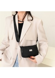 New Fashion Ladies Small Shoulder Bag Mobile Phone Bags 2022 High Quality Nylon Solid Color Women Messenger Bags Wallets Bolsos