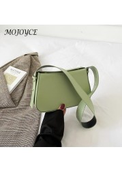 Fashion PU Women Underarm Bags Solid Color Ladies Shoulder Bag Lady Clutch Quality PU Leather Luxury Simple Shoulder Bag