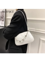 Solid color crescent shape shoulder bag casual lady small messenger bags for women outdoor travel business