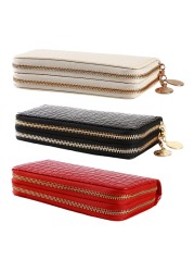 Red/White/Black Women Double Zipper Wallets Ladies Wallet Fashion Purse Female Long Fashion Design Handbag Phone Bag Hot Sale