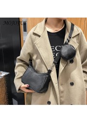 Women's PU Leather Solid Color Shoulder Crossbody Bag Casual Zipper Messenger Bags For Friends Holiday Gifts