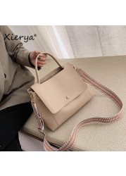 Women Shoulder Bag Fashion Leather Crossbody Bag For Women Solid Color Shoulder Messenger Bags Lady Chain Travel Small Handbag