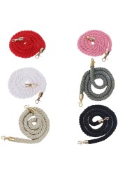 1PC Cotton Rope Narrow Shoulder Strap 120cm Crossbod Bag Solid Soft Twisted Rope Strap Hand Purse Replacement Bag