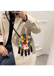 Women Embroidered Minority Hand-Woven Evening Bag Lady Underarm Small Messenger Bags for Women Fashionable Decoration