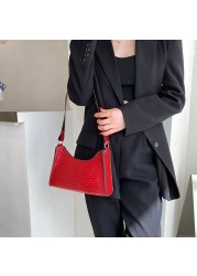 Women Snake Print PU Leather Underarm Shoulder Bag Female Bags Casual Clutch Bag For Ladies Outdoor Shopping Bag Purse Bag