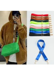 3.8cm Adjustable Bright Pure Color Nylon Bag Strap Strap Fashion Crossbody Bag Replacement Handle Accessories