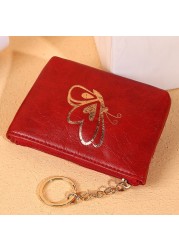 2022 New Small Zipper Coin Purse Female PU Leather Keychain Clutch Bag Brand Designer Women Wallet Small Lipstick Bag Wholesale