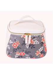 Women Casual PU Leather Cosmetic Bag Portable Travel Toiletry Makeup Organizer Zipper Accessories for Women