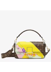 2022 new baguette bag cartoon printing high quality handmade crossbody bags luxury brand designer handbag